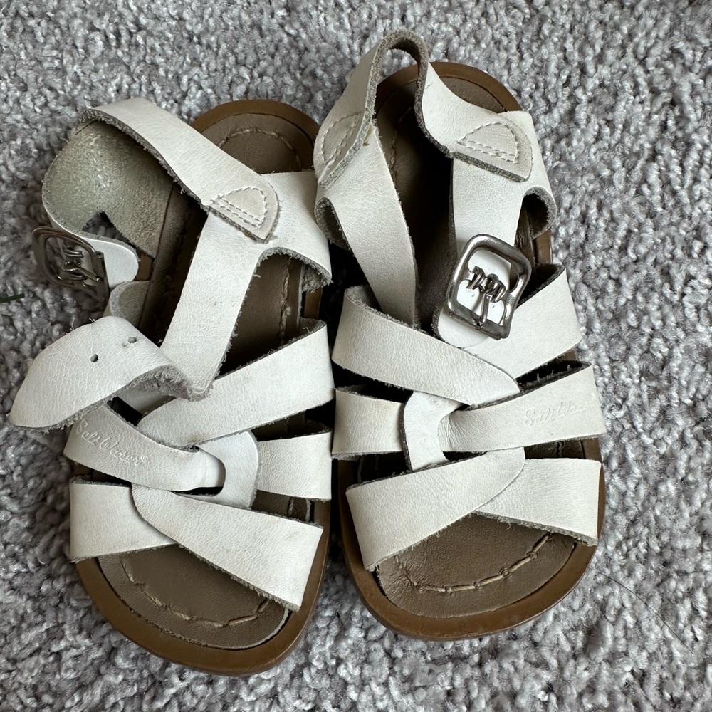 Salt Water Sandals by Hoy - White Kids Sandals